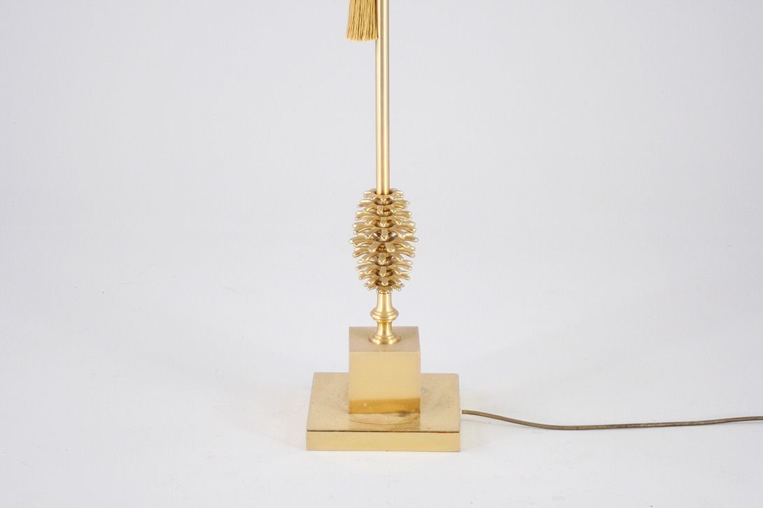 Foto Brass Pine Cone Floor Lamp 1960 h162 G2