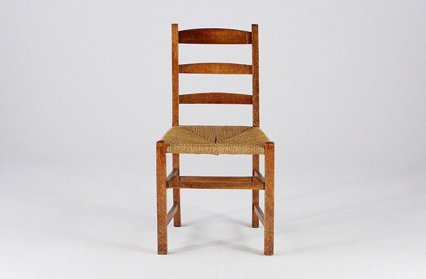 Foto Wood Dining Chair with Binded Seat 1958