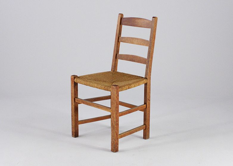 Foto Wood Dining Chair with Binded Seat 1958
