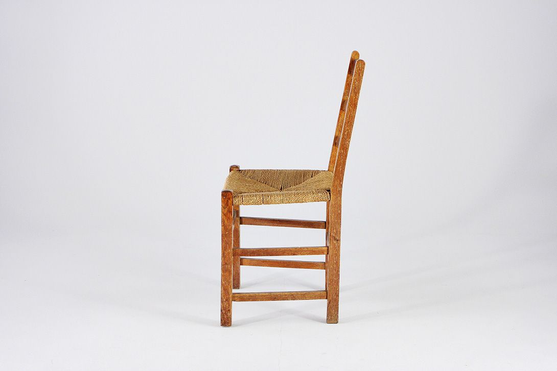Foto Wood Dining Chair with Binded Seat 1958