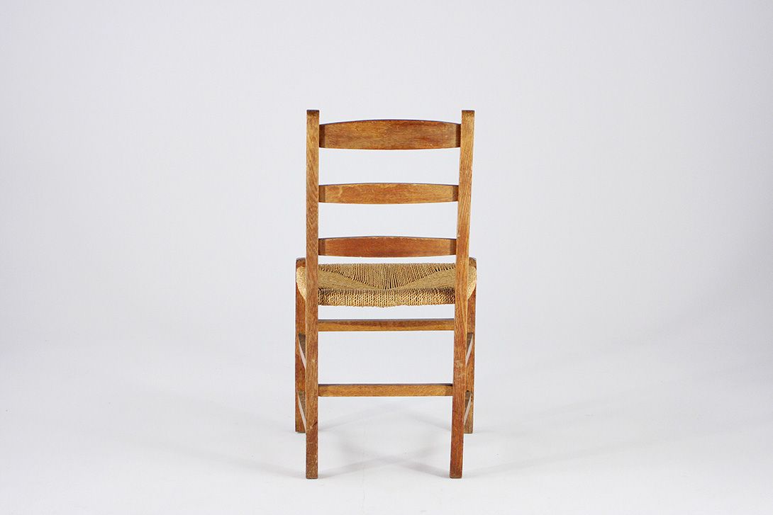 Foto Wood Dining Chair with Binded Seat 1958
