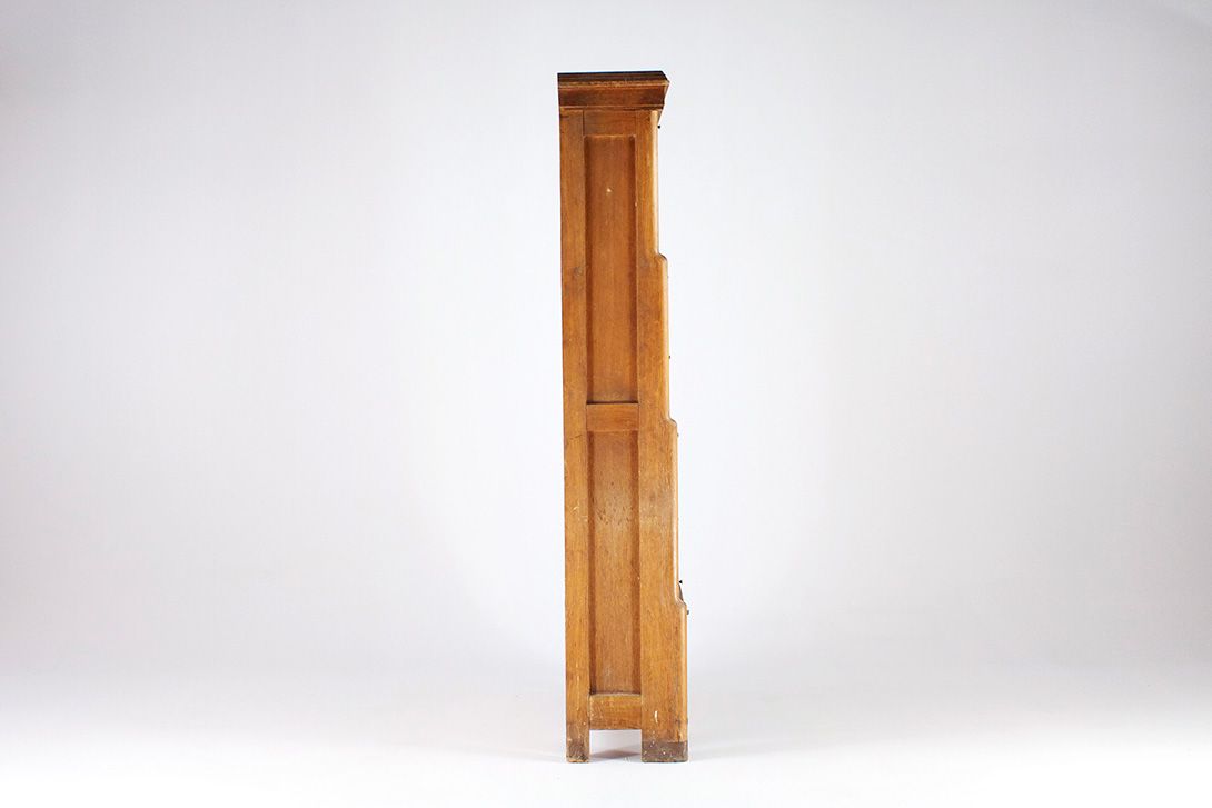 Foto Antique Wooden Bookcase Glass Doors 1892