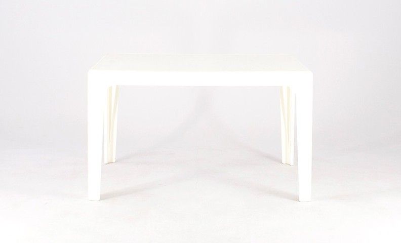 Foto GDR Dining Outdoor Table White Plastic 1969 h70x120x80