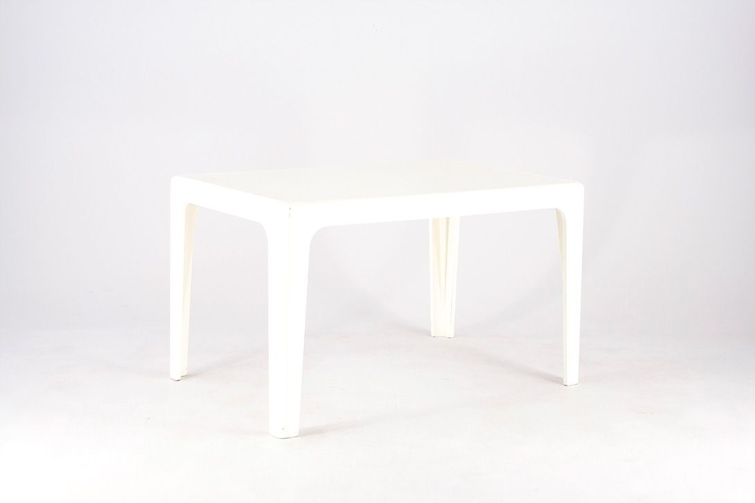 Foto GDR Dining Outdoor Table White Plastic 1969 h70x120x80
