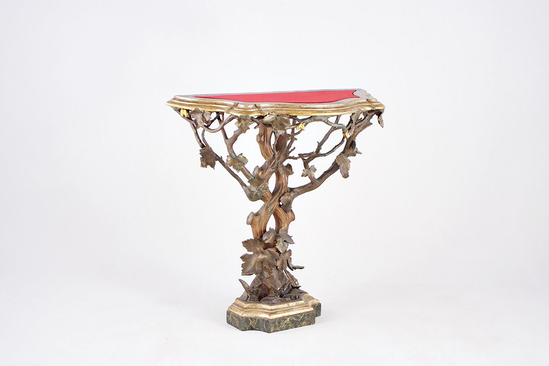 Foto Antique Naturalism Console with Carved Leaves h90x95x40