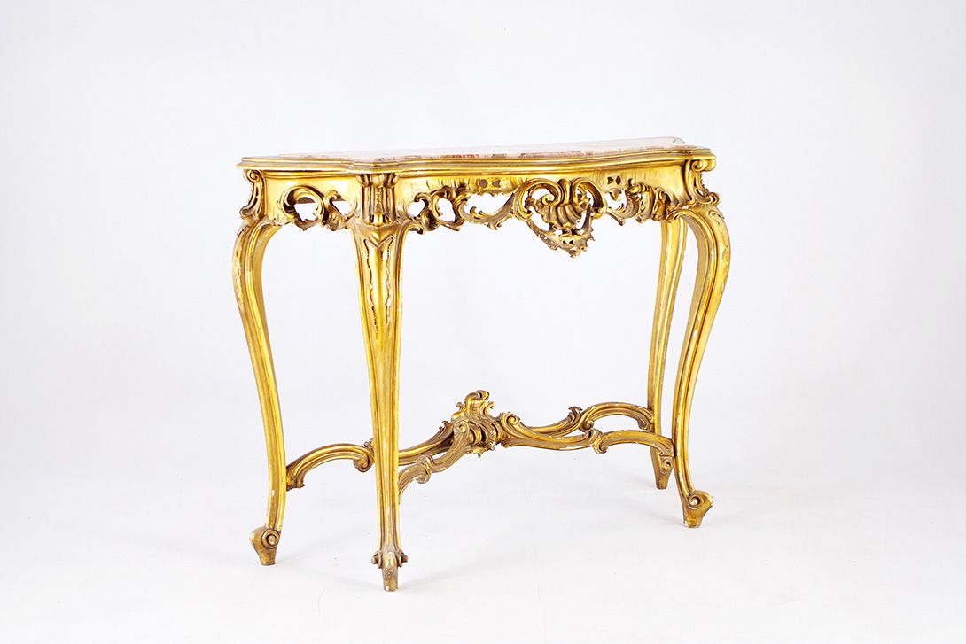 Foto Baroque Historism Console with Marvel Top 1880 h95x130x43