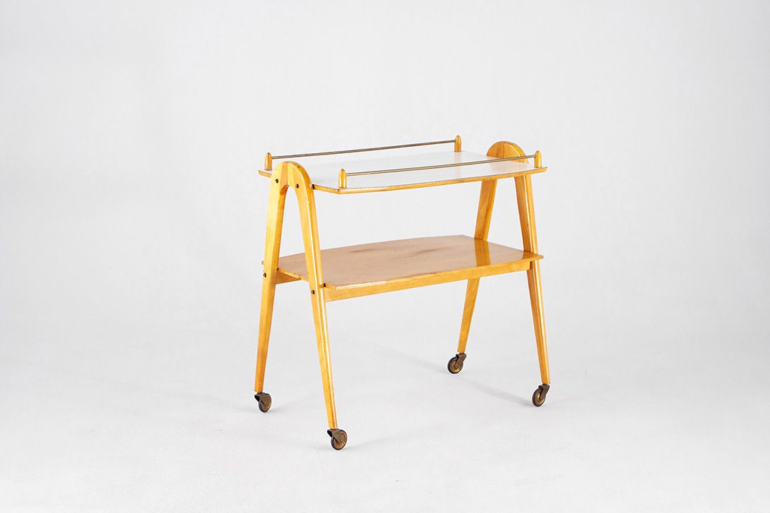 Foto Side Table on Wheels 1963 h68x70x40