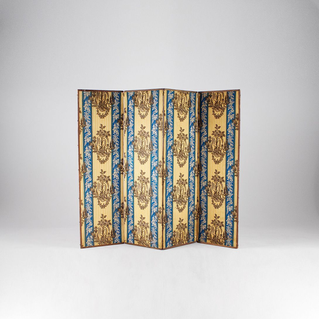 Foto Wilhelminian Room Divider Flower Fabric