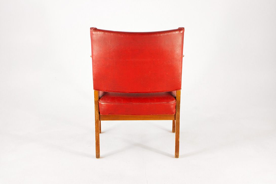 Foto Leather Desk Armchair Red UK 1957