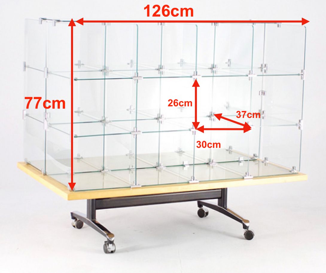 Foto Glass Shelf Matrix 1983 h115x130x80