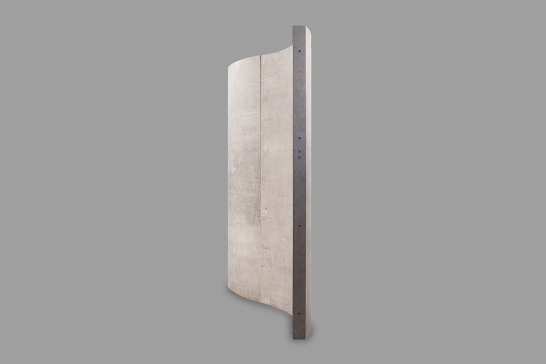 Foto Radial Room Divider with Concrete Surface 240cm