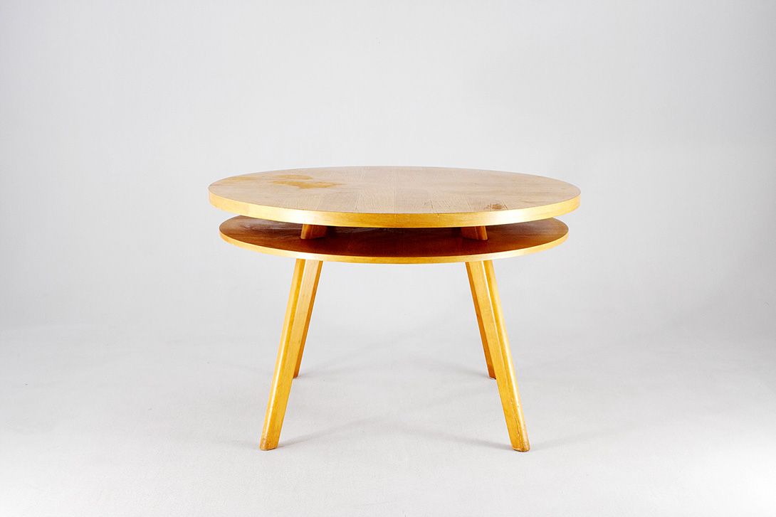 Foto Round Wooden Dining Table Hellerau 1958 h76x120