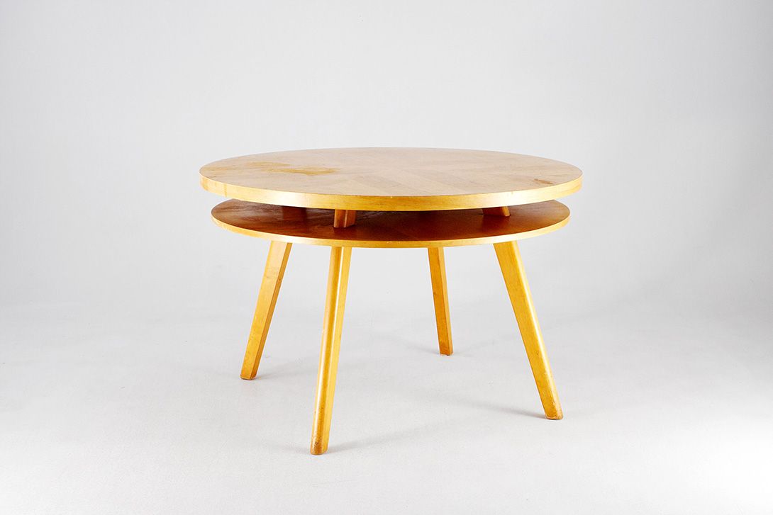 Foto Round Wooden Dining Table Hellerau 1958 h76x120