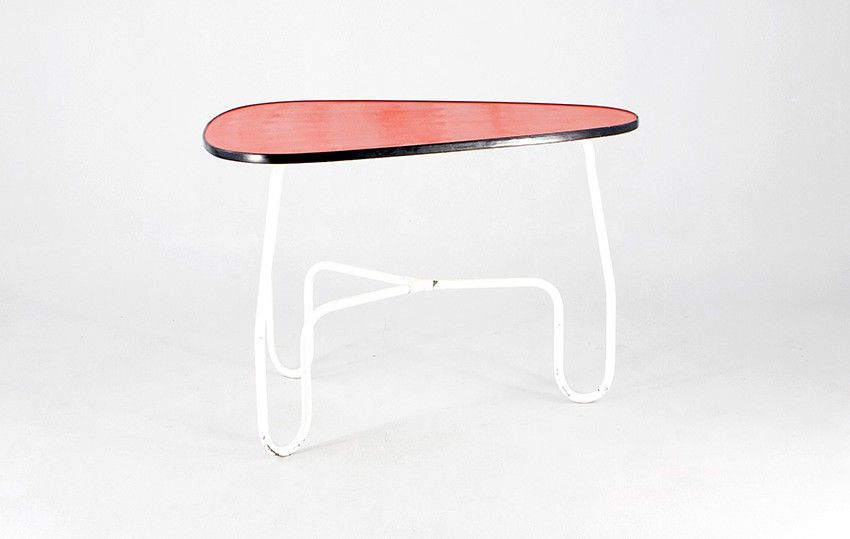 Foto Kidney-Shaped Steel Tube Kitchen Table 1960 h70x100x75