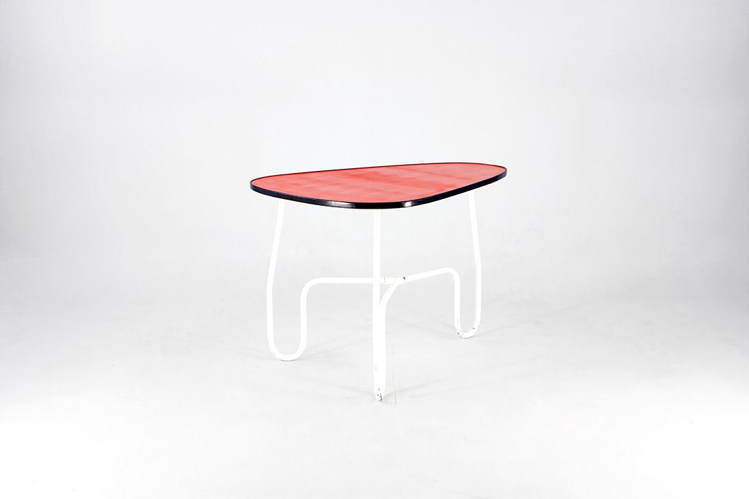 Foto Kidney-Shaped Steel Tube Kitchen Table 1960 h70x100x75
