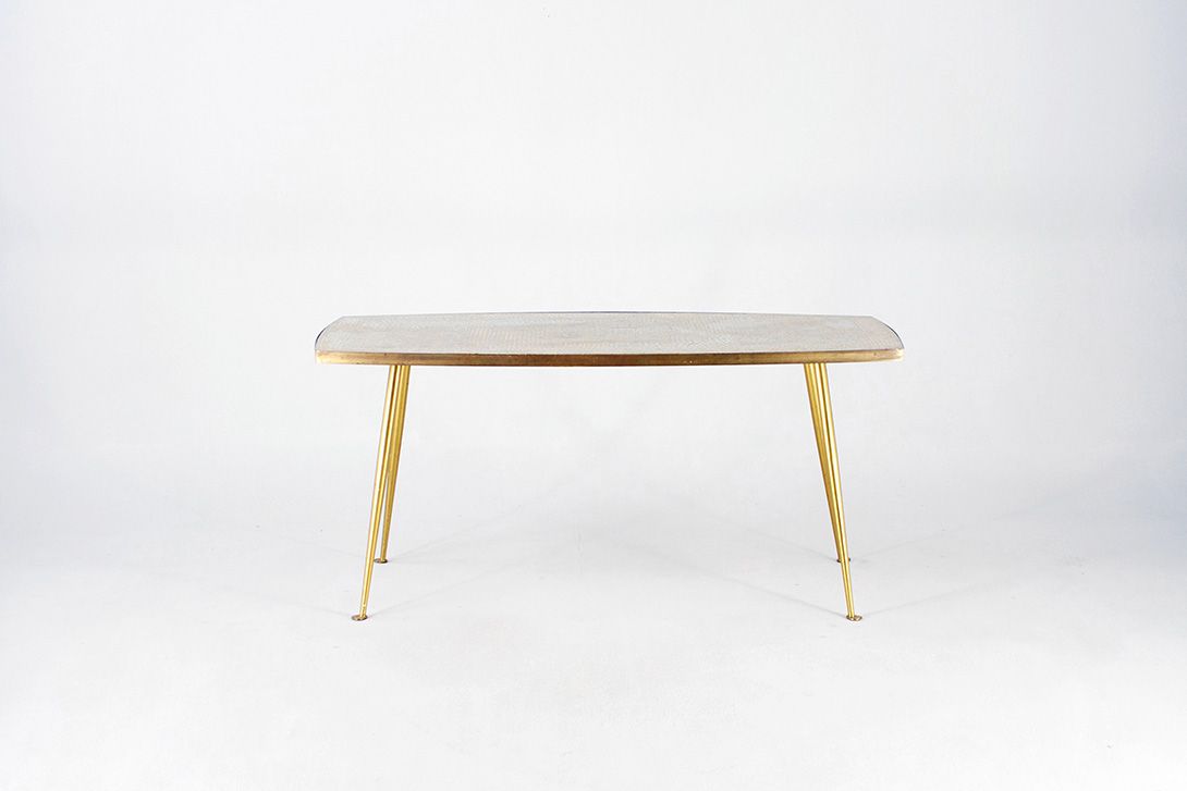 Foto Berthold Müller Mosaic Coffee Table Brass 1956 h56x121x56