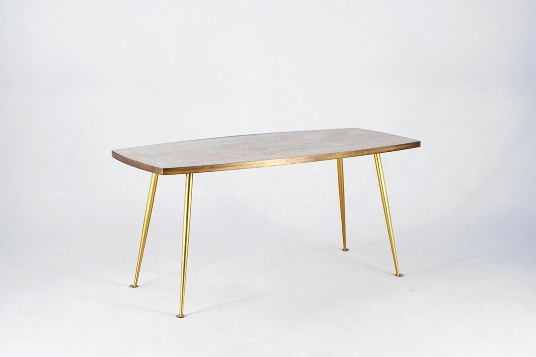 Foto Berthold Müller Mosaic Coffee Table Brass 1956 h56x121x56
