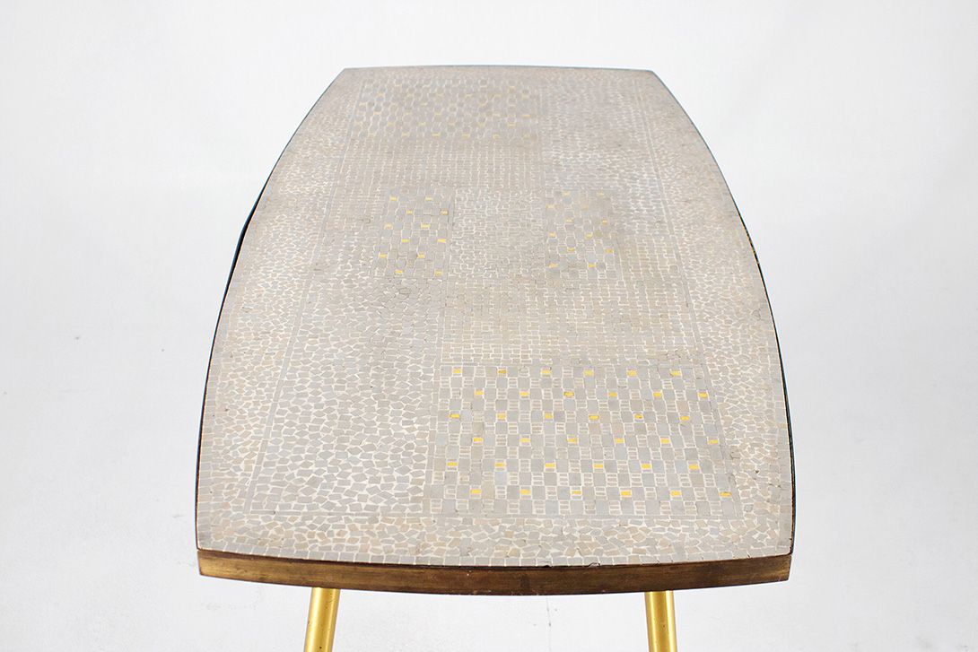 Foto Berthold Müller Mosaic Coffee Table Brass 1956 h56x121x56