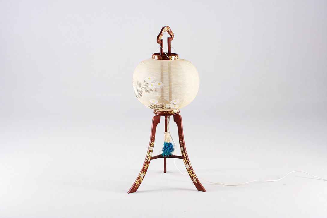 Foto Chinese Floor Lamp Plissee 1910 h87 BE3