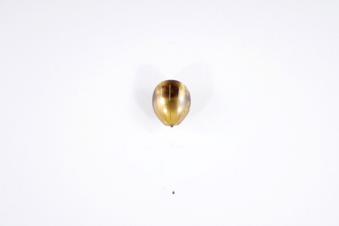 Foto Wall Lamp Brass Shell Mid Century h18