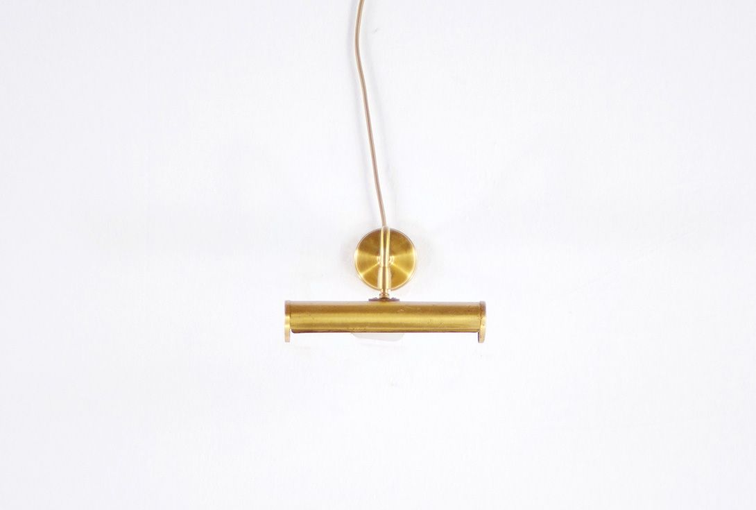 Foto Library Wall Lamp or Illuminator for Paintings Brass h14