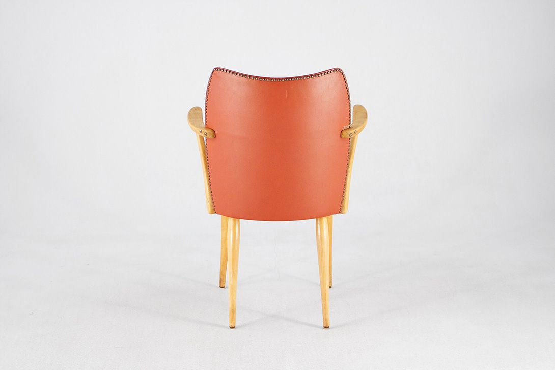 Foto Red Sky Leather Armchair 1955