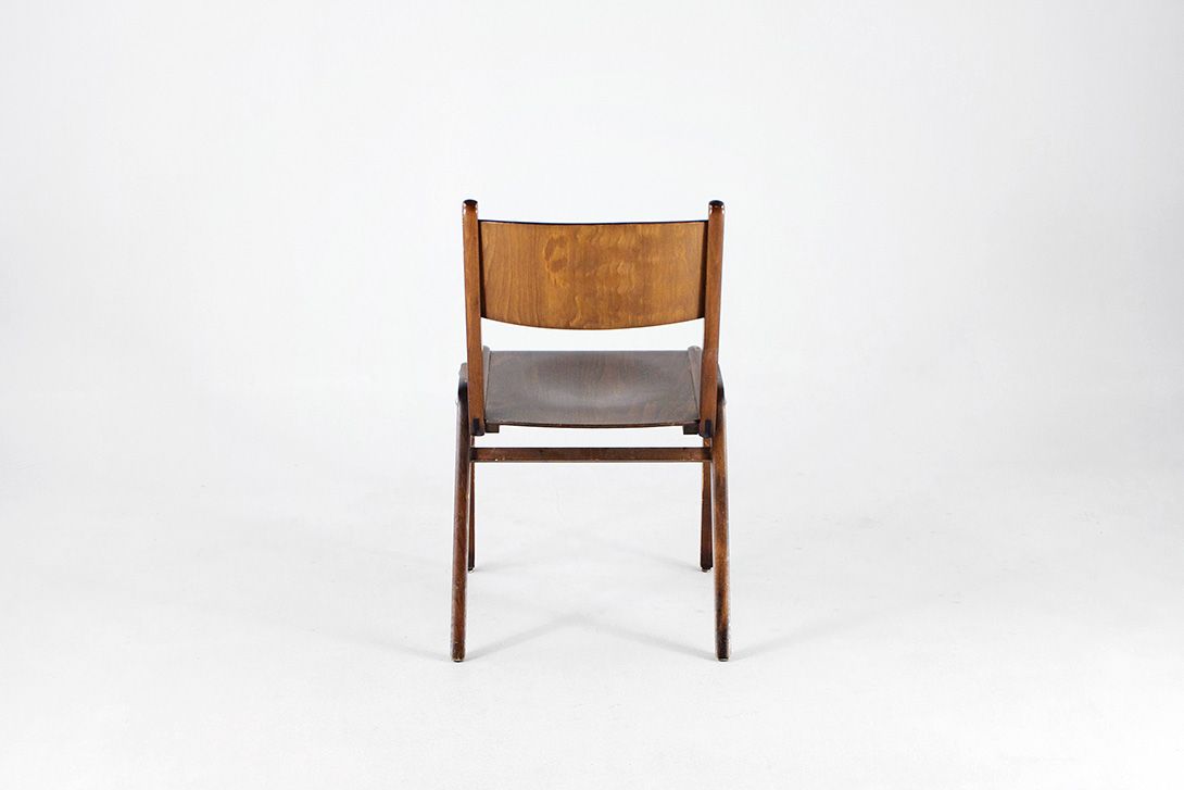 Foto Dark Plywood Stacking Chair 1950
