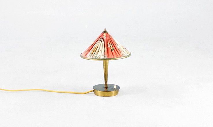 Foto Tiny Bedside Table Lamp Flowers 1950 h35 RA2