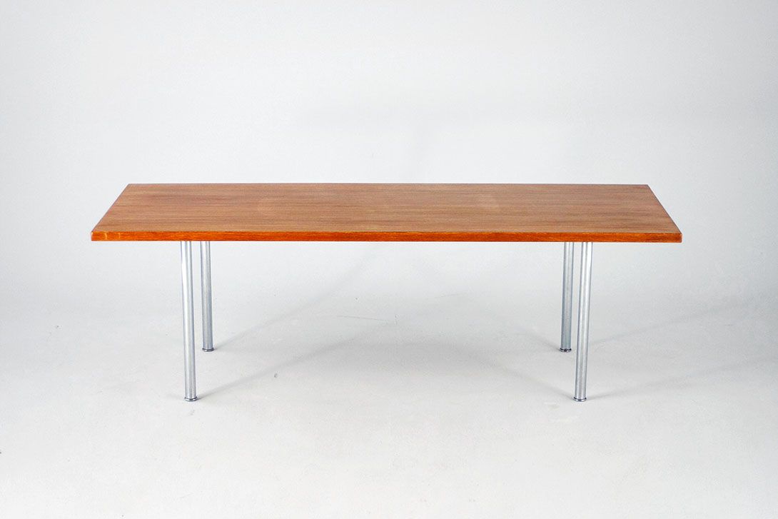 Foto Knoll Coffee Table Metal/Wood Germany 1965 h48x150x62