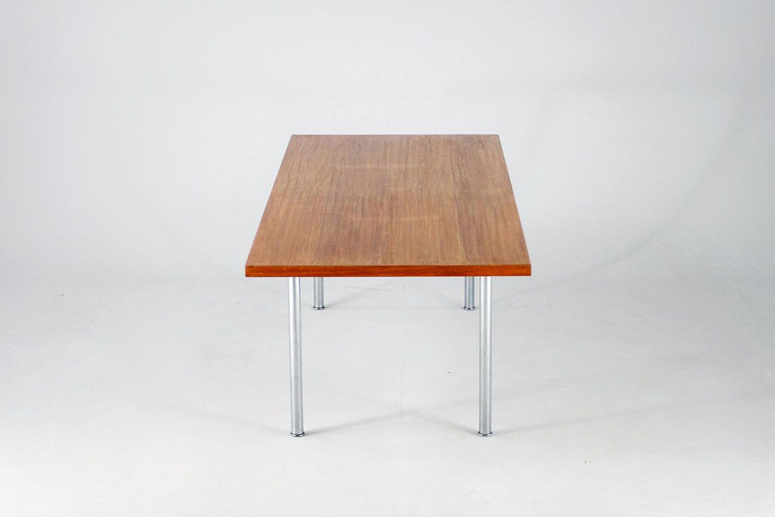 Foto Knoll Coffee Table Metal/Wood Germany 1965 h48x150x62