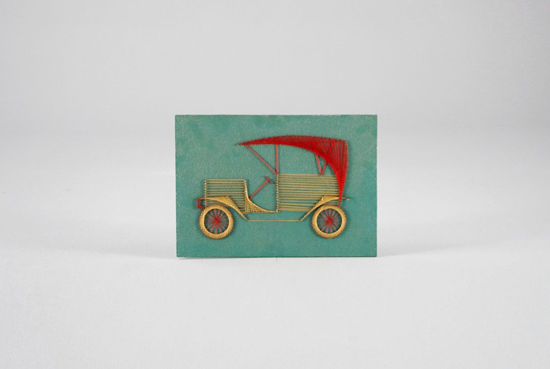 Foto Picture made of Wool Threads Car h28x40 21A0