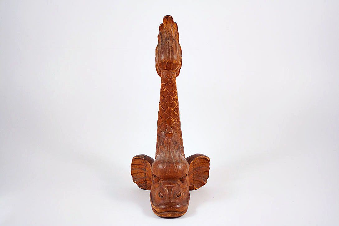 Foto Victorian Wood Sculpture Lurking Dolphin, Beautifully Carved, 1830