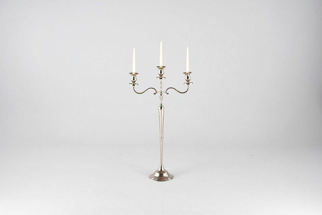 Foto Delicate High Silver Candlestand for Three Candles Bavaria 1950 H100x56