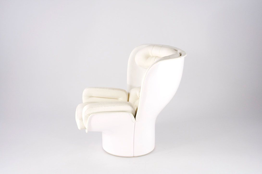 Foto Joe Colombo White Elda Comfort Chair 1965