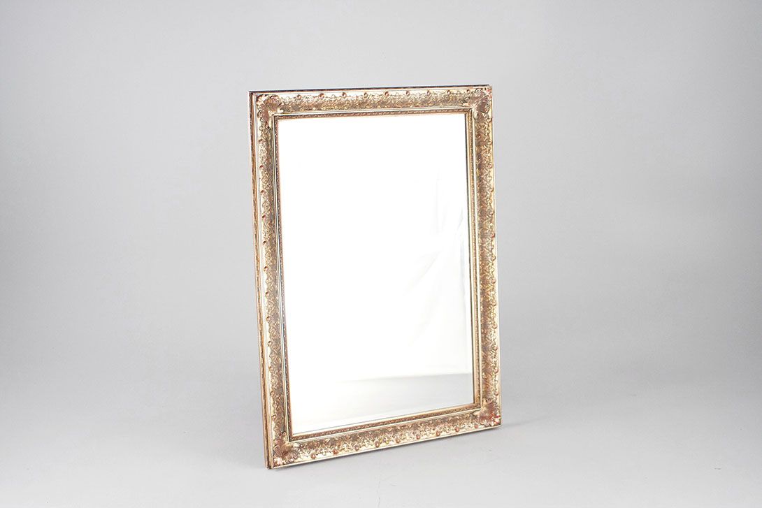 Foto Empire Historism Mirror Framed in Gold/Silver Flower Ornaments
