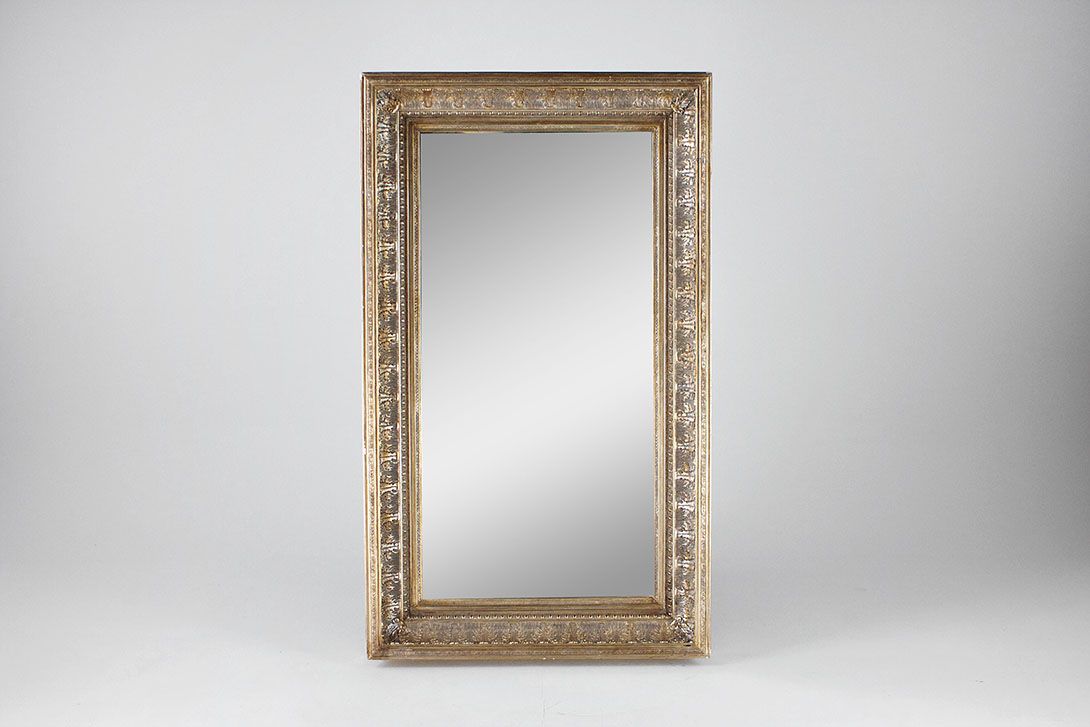 Foto Empire Historism Mirror Stucco Frame h150 Silver/Gold Antique //