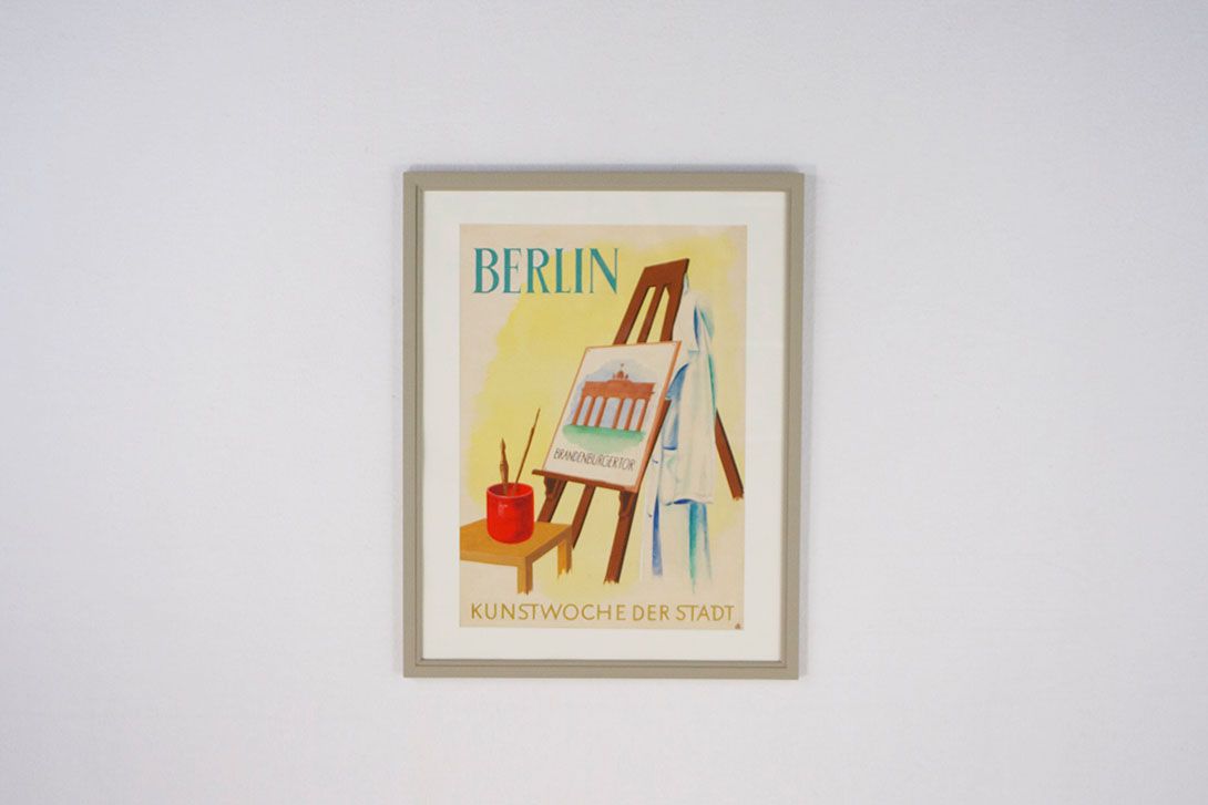 Foto Original Painted Advertising Poster Berlin 1953 33A5