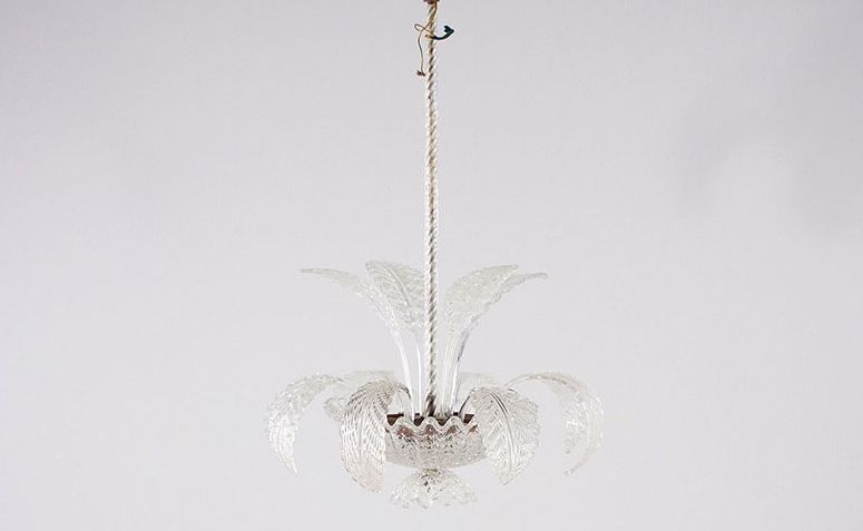 Foto Murano Chandelier Crystal Leaves ø66