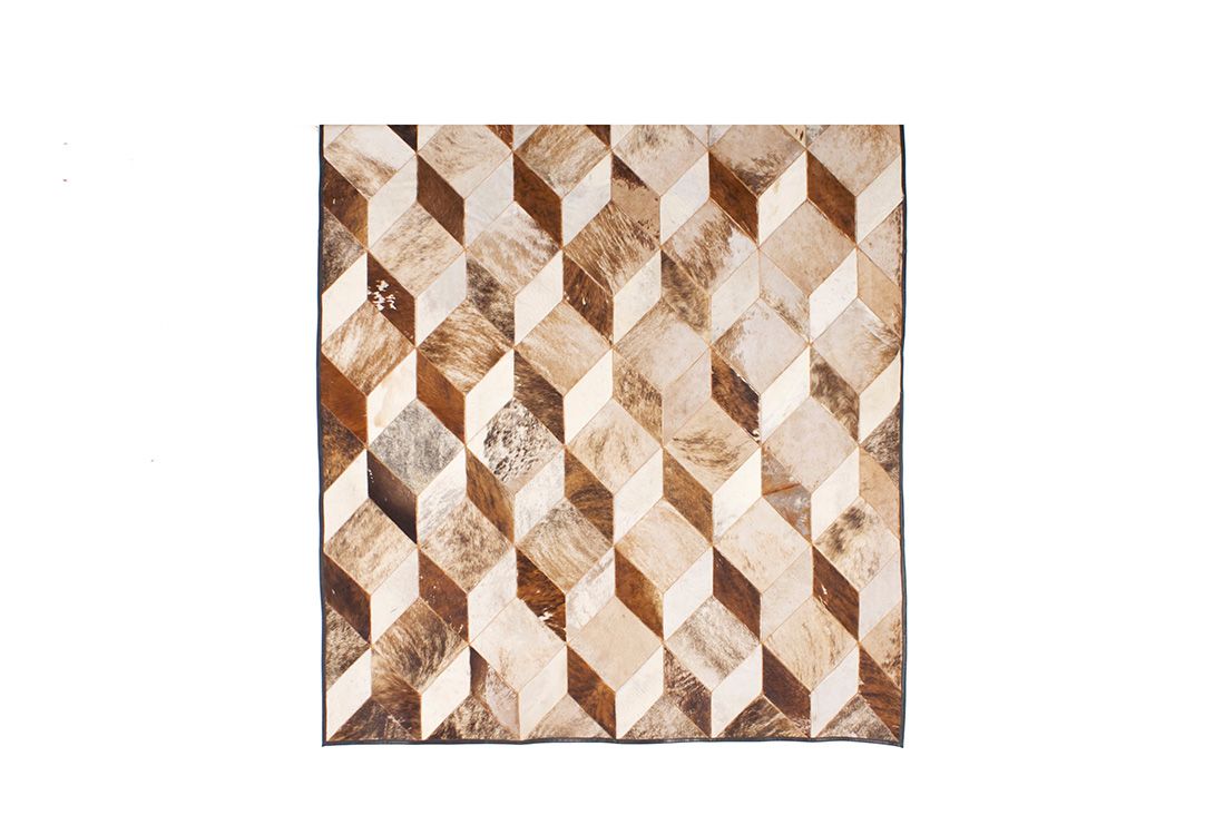 Foto Leather Rug Op Art h241x178cm H14
