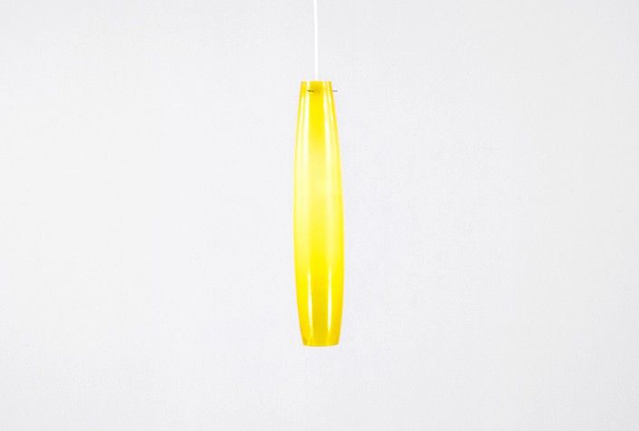 Foto Yellow Italian Glass Pendant Lamp 1953 h63
