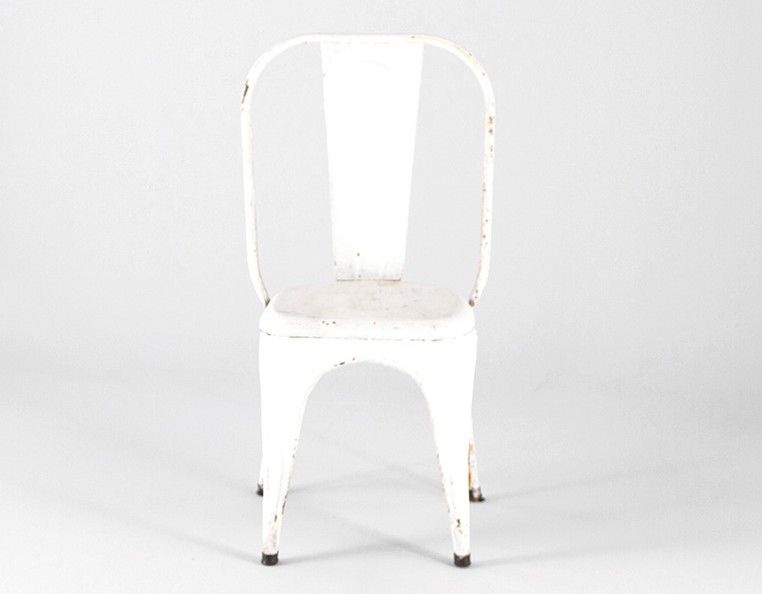 Foto Shabby Tolix Metal Coffee Terrace Chair France 1965