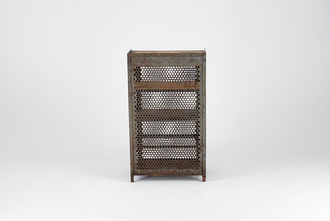 Foto Old Industrial ROWAC Metal Cabinet Green
