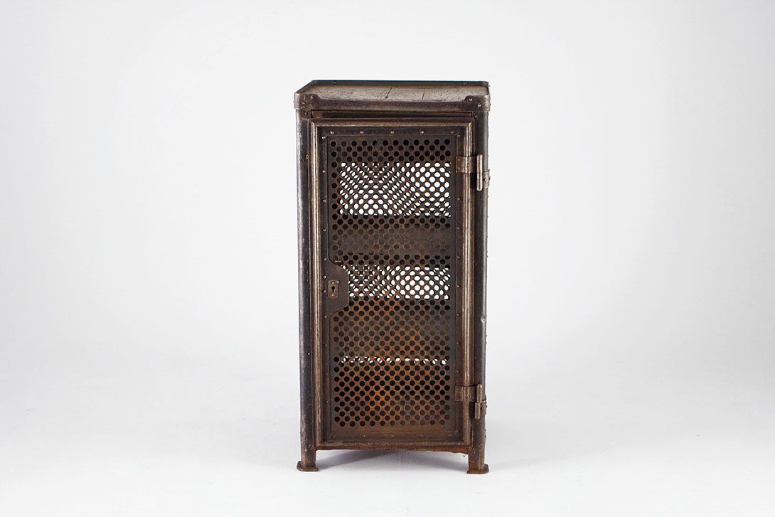 Foto Old Industrial ROWAC Metal Cabinet h100x50x50