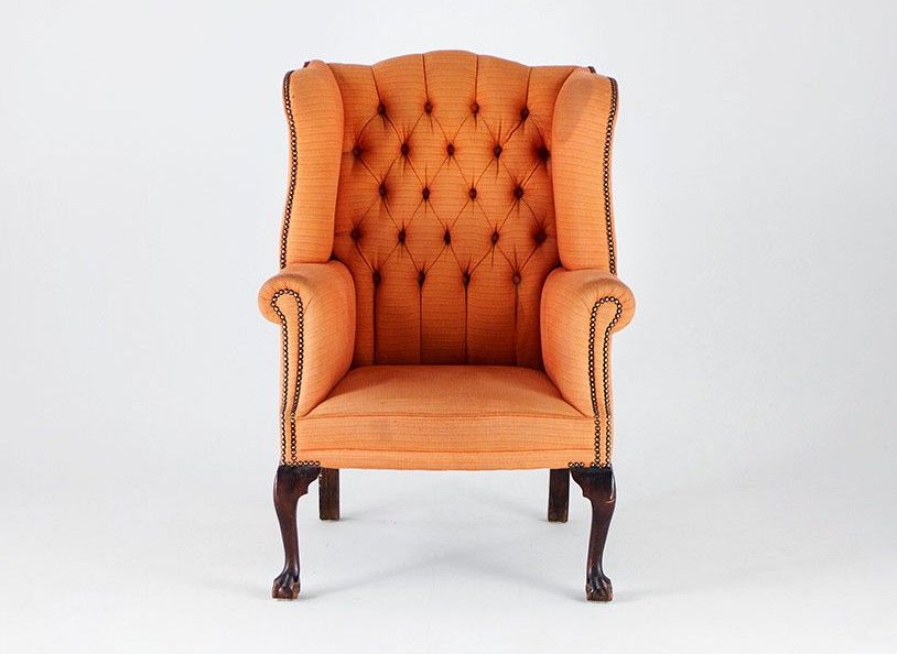 Foto Rosé Fabric Chesterfield Armchair 1960