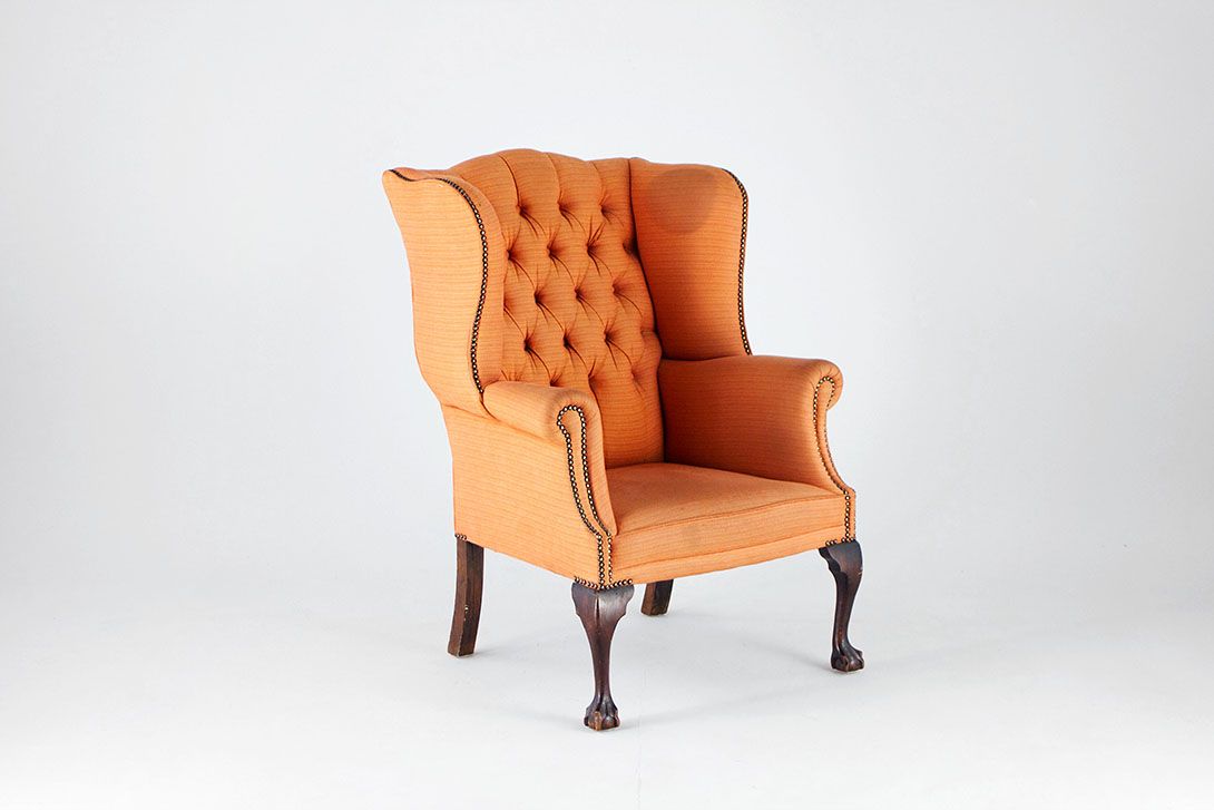 Foto Rosé Fabric Chesterfield Armchair 1960