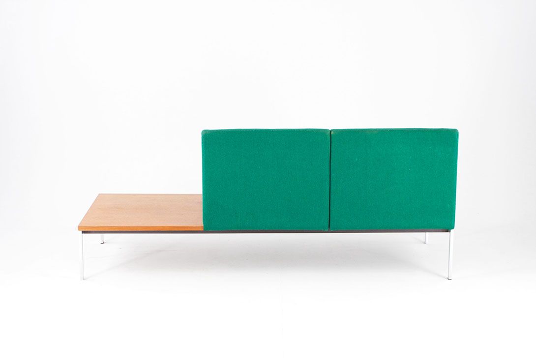 Foto Green Modular Midcentury Sofa Side Table Left h74x182x70