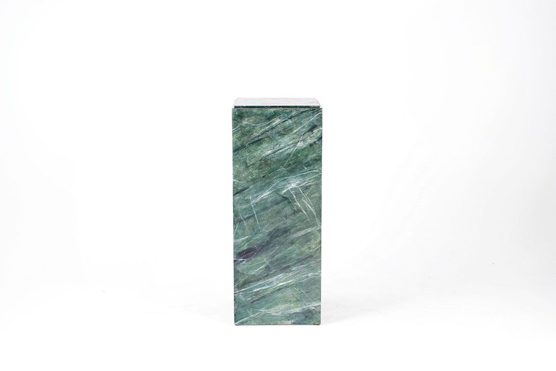 Foto Showcase Column Green Marble Look Glass