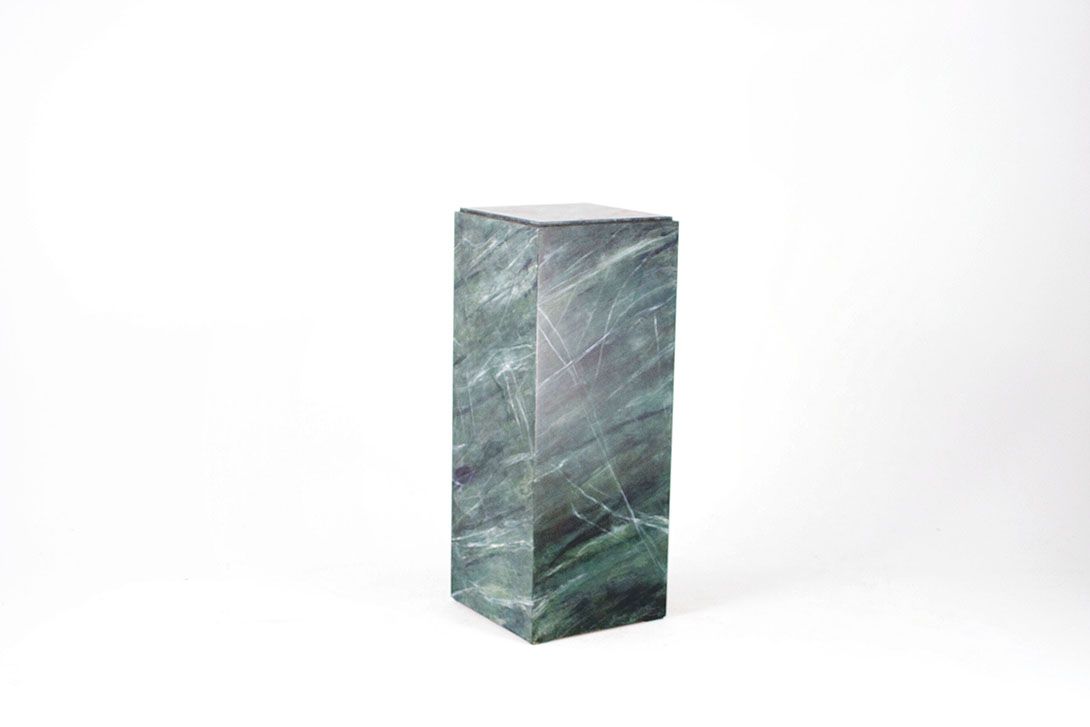 Foto Showcase Column Green Marble Look Glass