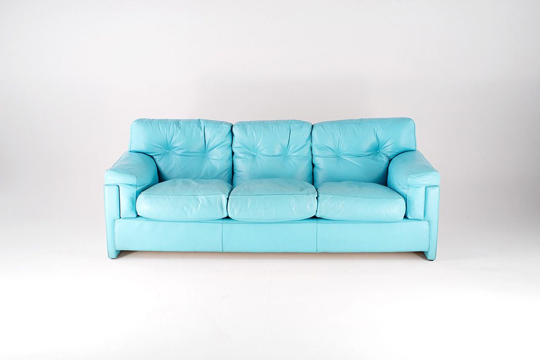 Foto Light Blue Poltrona Frau Sofa Three-Seater b:210