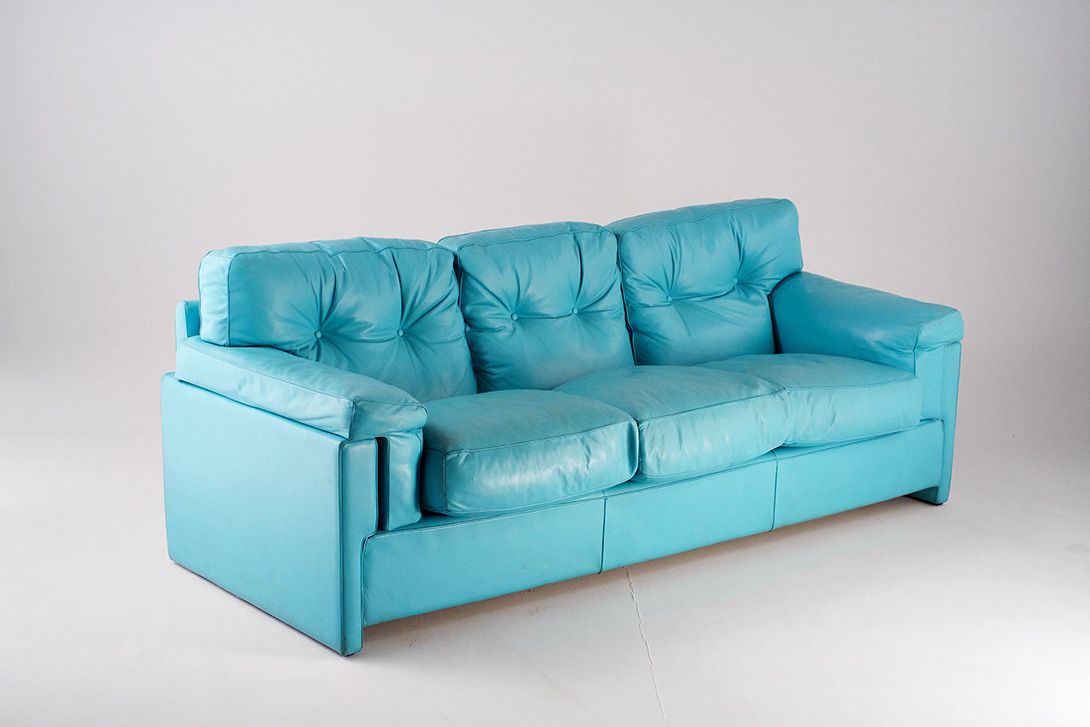 Foto Light Blue Poltrona Frau Sofa Three-Seater b:210